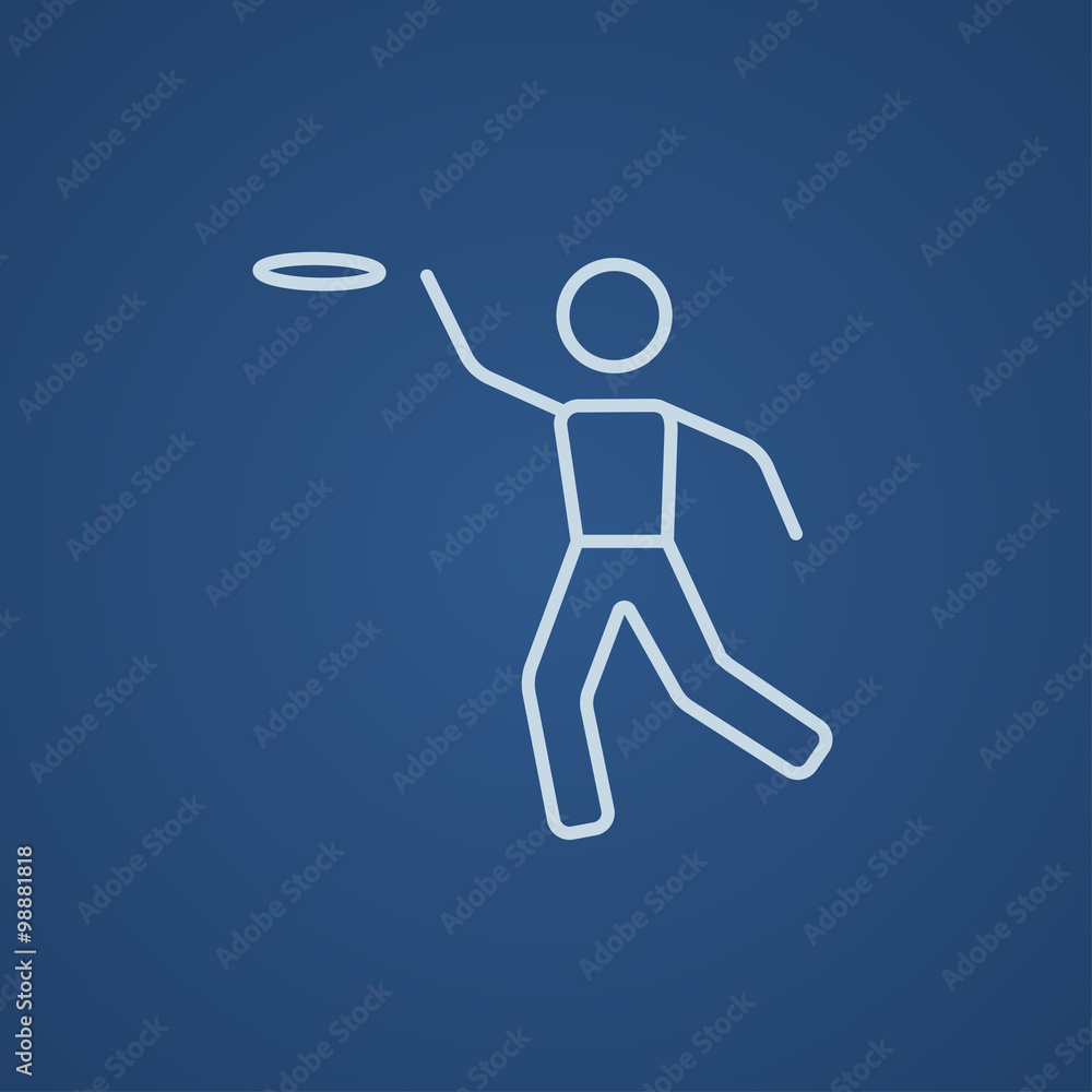 Frisbee line icon. Frisbee line icon.