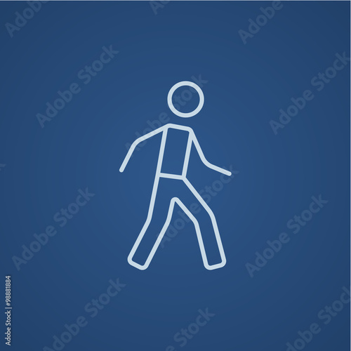 Pedestrianism line icon.