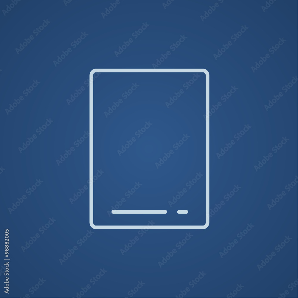 Touch screen tablet line icon. Touch screen tablet line icon.