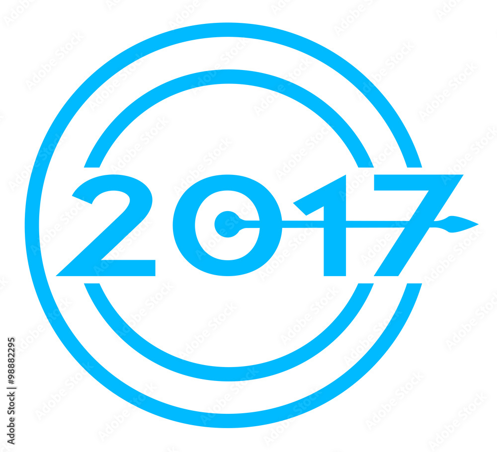 2017 Blue Date Clock