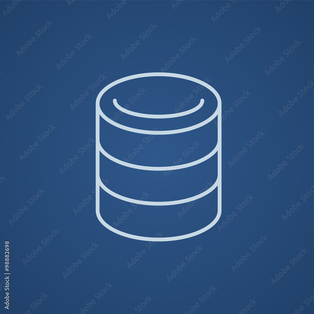 Computer server line icon.