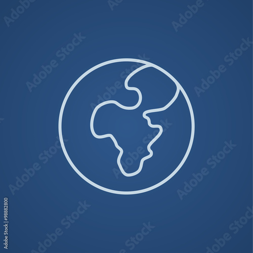 Globe line icon.