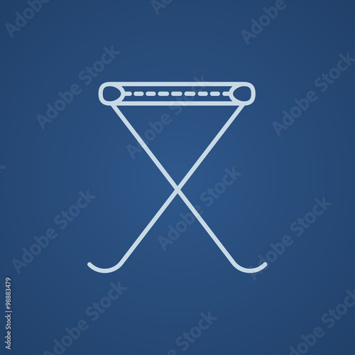 Folding chair line icon.