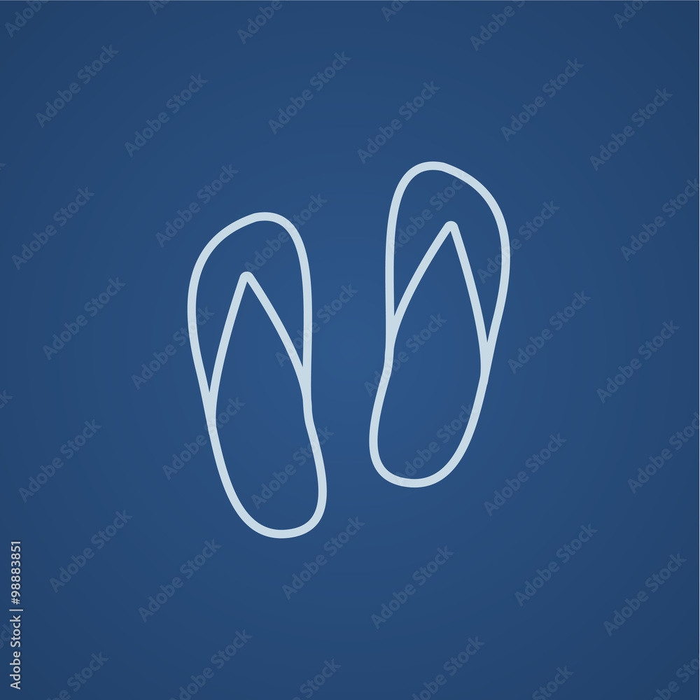 Beach slipper line icon. Beach slipper line icon.