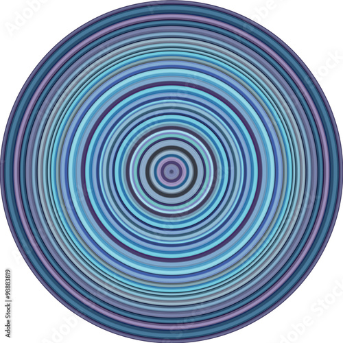 concentric pipes circular shape in multiple blue purple