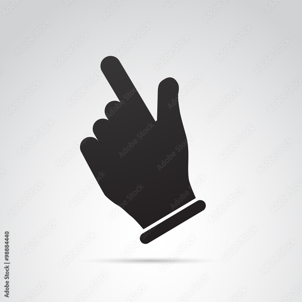 Pointer - human hand vector icon. Pointer - human hand vector icon.