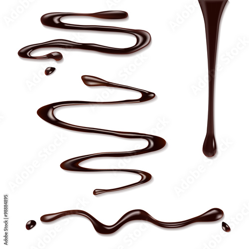 Chocolate flow. Vector Illustration