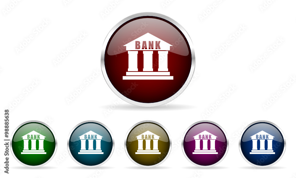 Fototapeta premium bank vector icons set