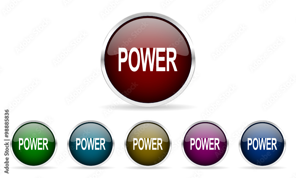 power vector icons set power vector icons set