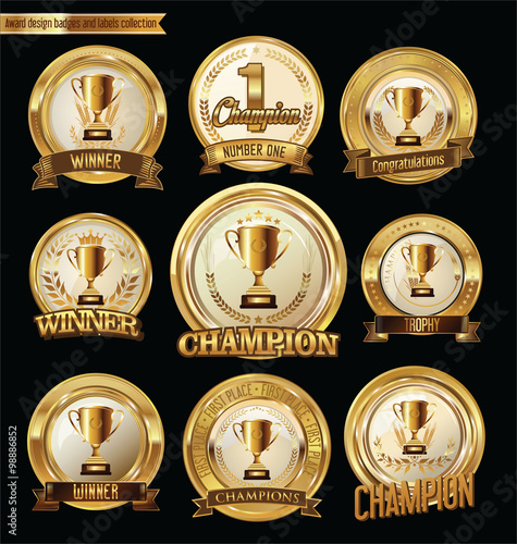 Award design badges and labels collection