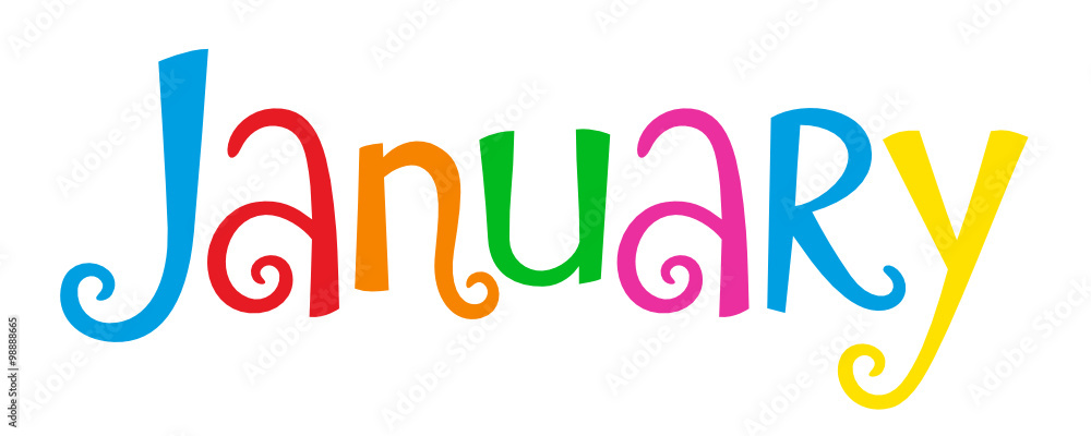 JANUARY in Vector Festive Tree Font