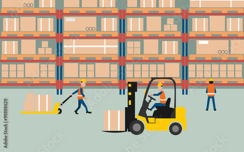 graphic of working in warehouse