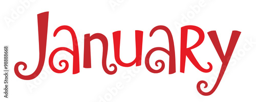 JANUARY in Vector Festive Tree Font