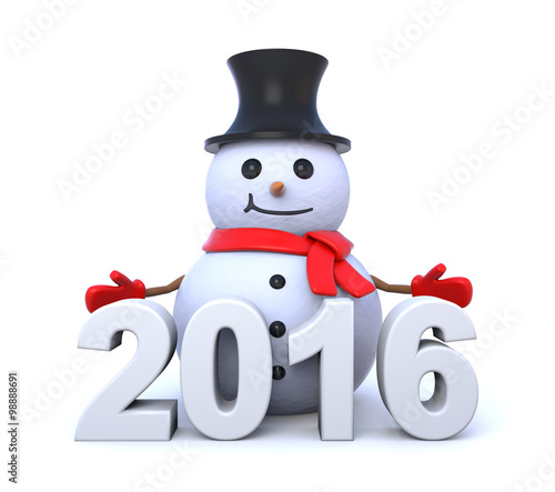 small 3d snowman 2016