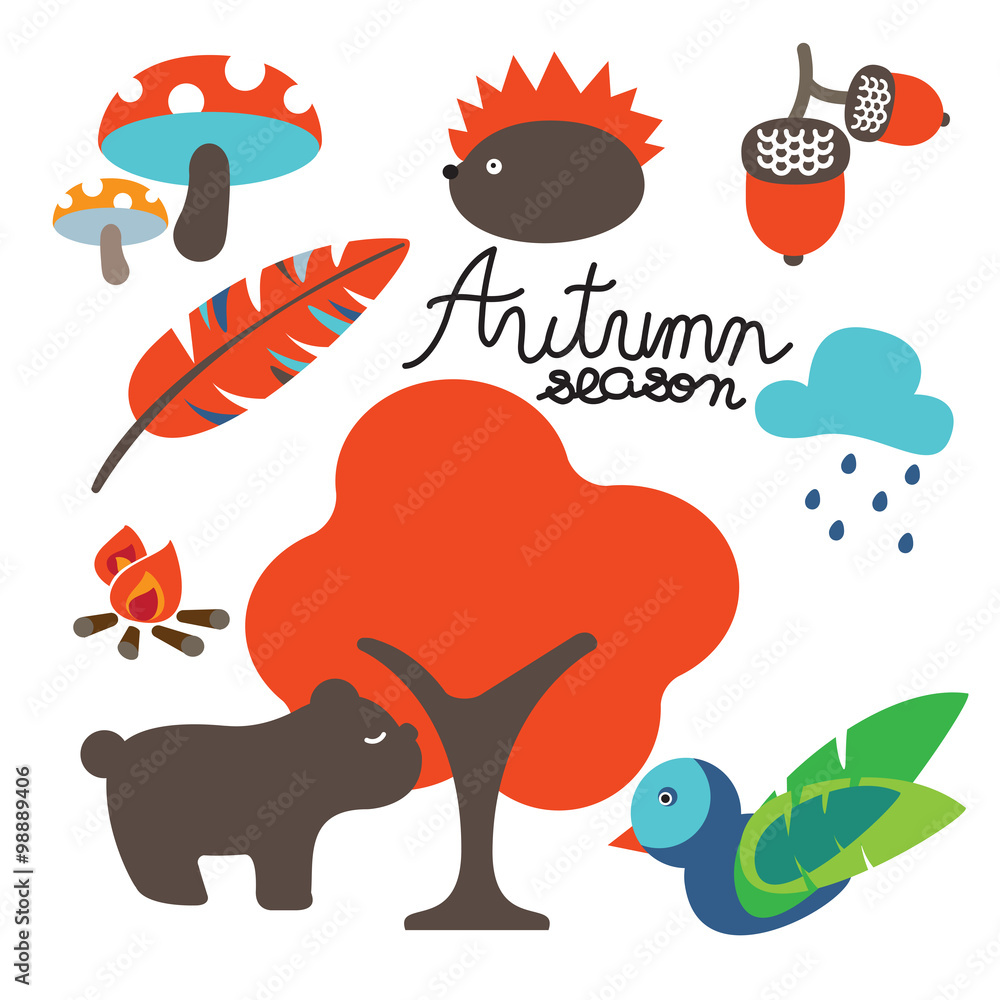 AUTUMN SEASON
Autumn icon indicate transition time from summer to winter. Harvest season is coming.