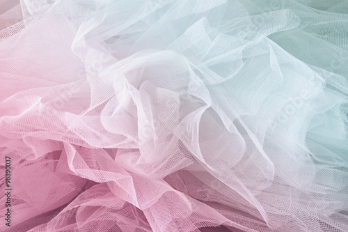 Vintage tulle chiffon texture background. wedding concept. vintage filtered and toned image
 photo