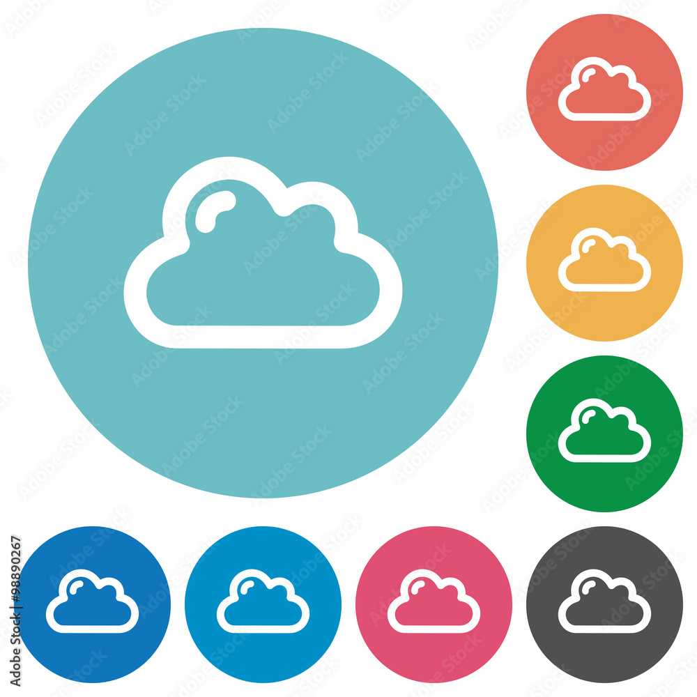 Flat cloud icons Flat cloud icons