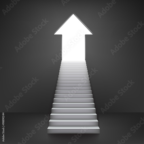 Arrow shaped door, symbolizing improvement or success