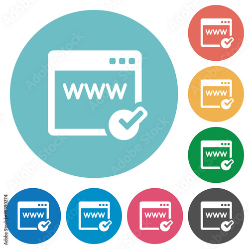 Flat domain registration icons