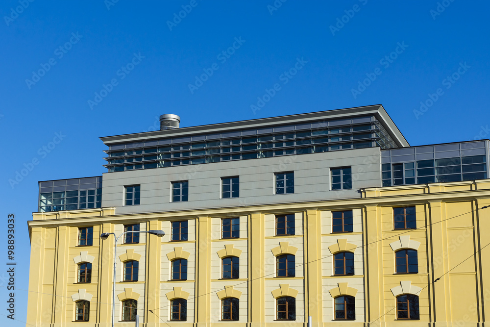 Fototapeta premium Modern offices on old buildings