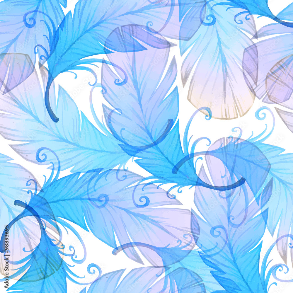 Fototapeta premium Watercolor seamless pattern