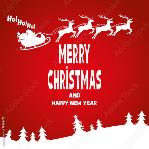 Santa wishes Merry Christmas and Happy New Year.