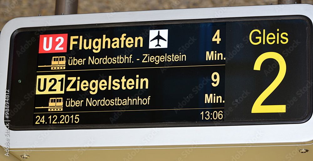 Obraz premium panneau...métro de Nürnberg