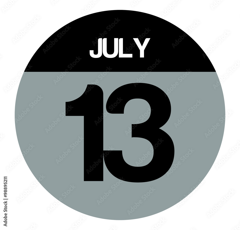 13 july calendar circle 13 july calendar circle