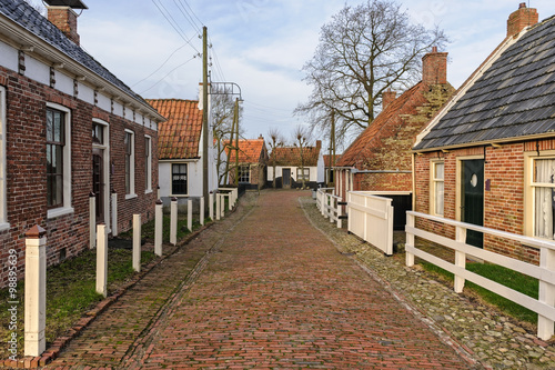 Village street in the open-air museum in Enkhuizen, The Netherlands © ptashkan