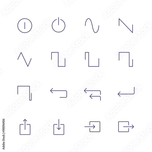 Symbols and arrows icons