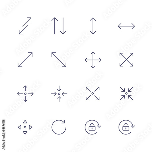 Symbols and arrows icons