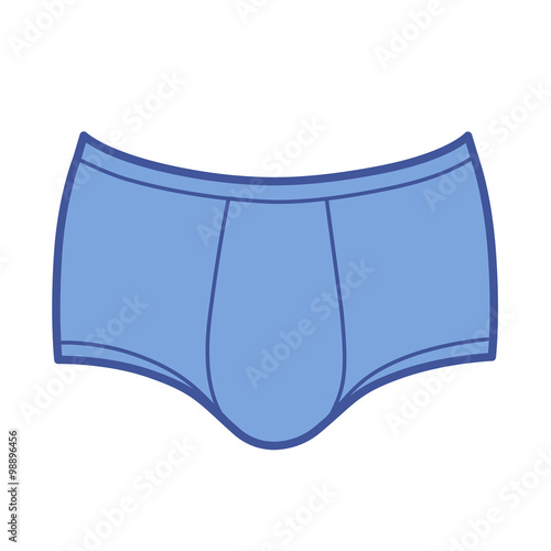 Man's outlined template brief underpants front view