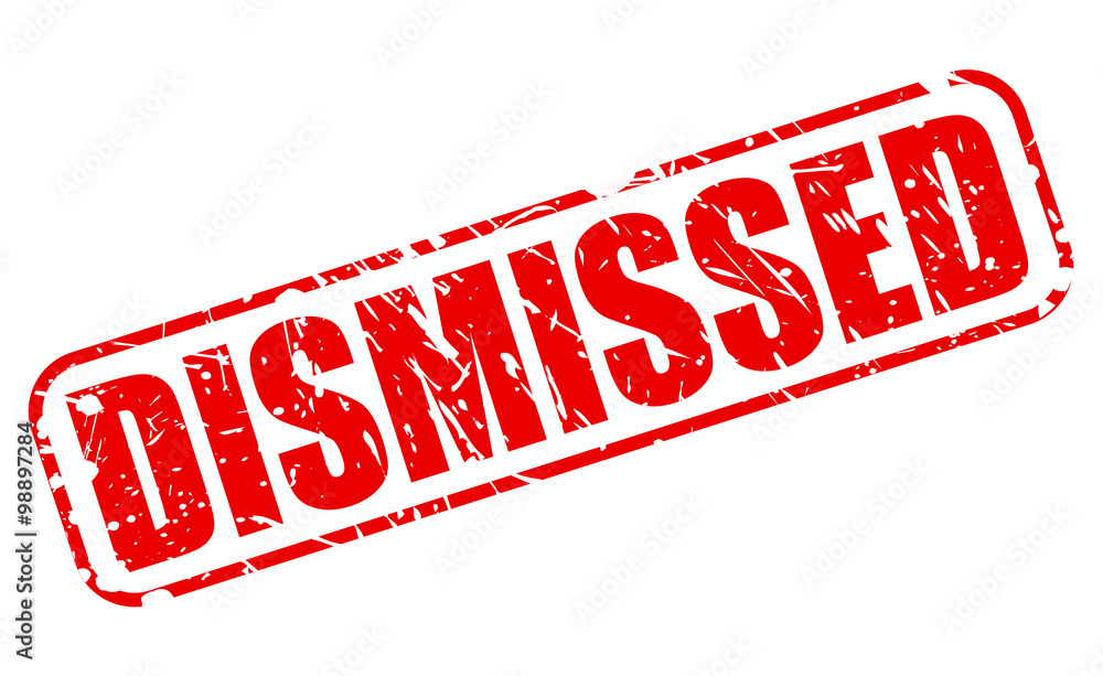 DISMISSED red stamp text Stock Vector