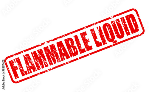 FLAMMABLE LIQUID red stamp text