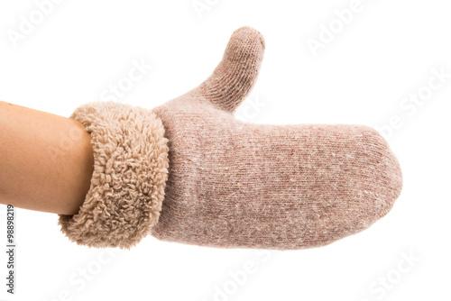 warm gloves made of wool