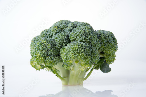Vegetables broccoli on white background