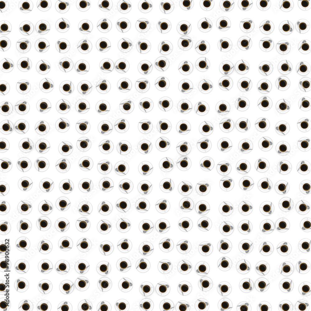 Coffee cup background / 3D render of hundreds of cups of coffee Coffee cup background / 3D render of hundreds of cups of coffee