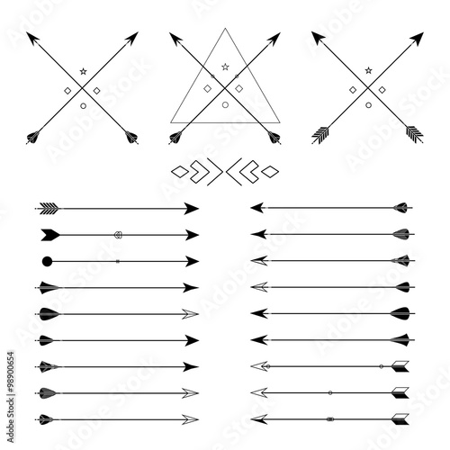 Set of different vector arrows