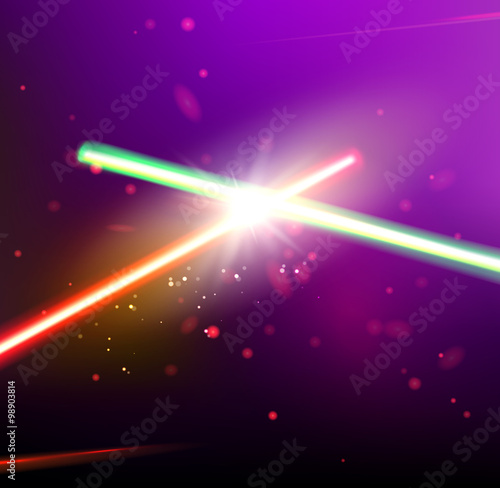 Two laser rays.