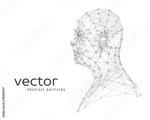 Abstract vector illustration of human head