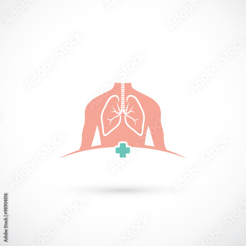 Lungs clinic symbol