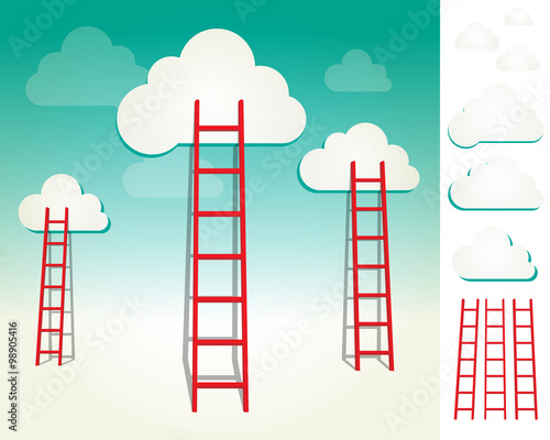 Ladders to the clouds concept set