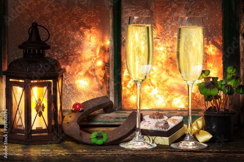 Photography Sekt und Pralinen zu Silvester, Neujahr
