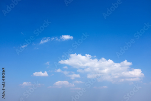 Beautiful blue sky with clouds. Nature Background