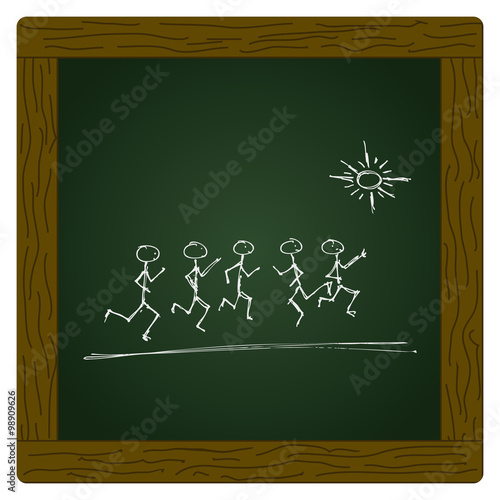 matchstick men playing in the sun