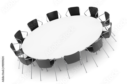 Fotografía Conference Round Table and Office Chairs
