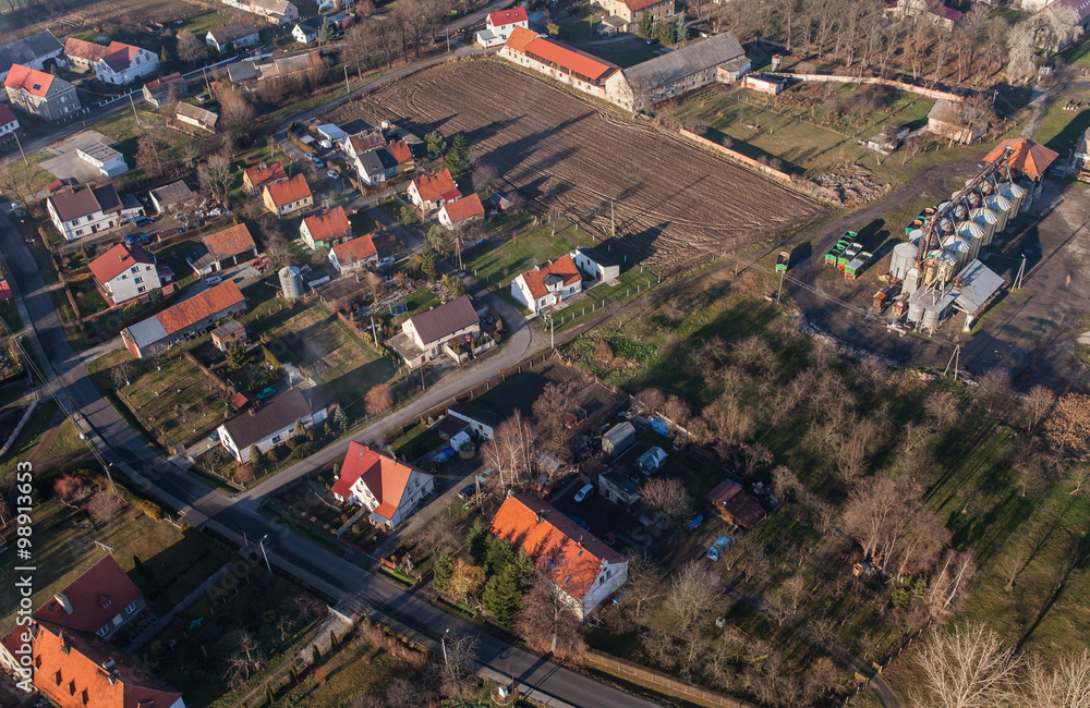 aerial view of the Piotrowice Nyskie village