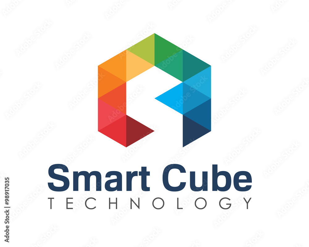 Letter S logo design vector. Colorful letter letter S logo design. Pixel letter S vector. Smart pixel logo. Smart cube. cube logo.
