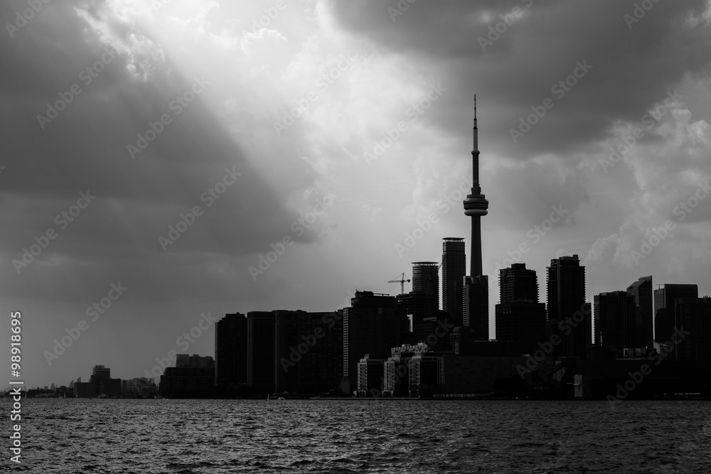 Silhouette of Toronto skyline