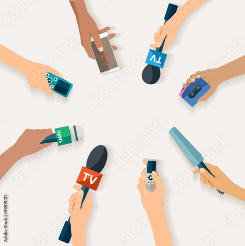 Journalism concept. Flat design.
